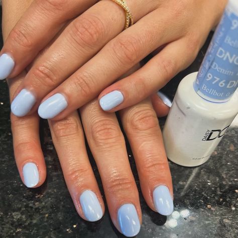 Milky Blue Gel Nails, Dnd Milky Blue, Dnd Baby Blue, Dnd Blue Nails, Dnd Blue Bell, Dnd Light Blue, Blue Dnd Gel Polish, Dnd Blue Gel Polish, Blue Dip Powder Nails