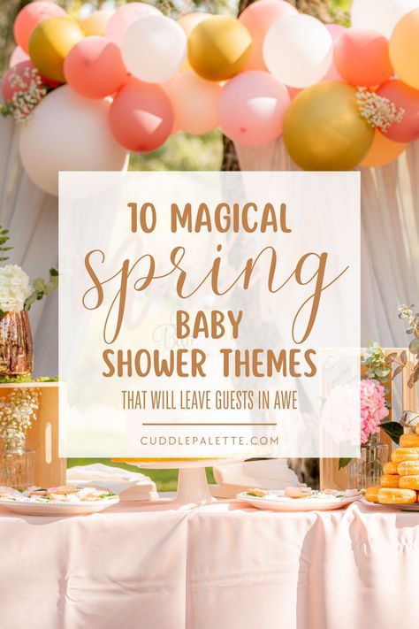 Spring is here, and it's time to celebrate the arrival of your new bundle of joy in style. Our curated list of 10 magical spring baby shower themes is bound to leave your guests in awe and create unforgettable memories. From pastel color schemes to enchanting nature-themed decorations, we've got you covered with ideas that will have everyone talking for years. Click through to learn more! 2025 Baby Shower Ideas, Baby Girl Spring Baby Shower Themes, Gender Reveal Themes Spring, Baby Shower Themes May, March Theme Baby Shower Ideas, Girl Baby Shower Ideas Spring, Spring Girl Baby Shower Ideas, Baby Sprinkle Girl Theme, Spring Baby Shower Ideas Girl