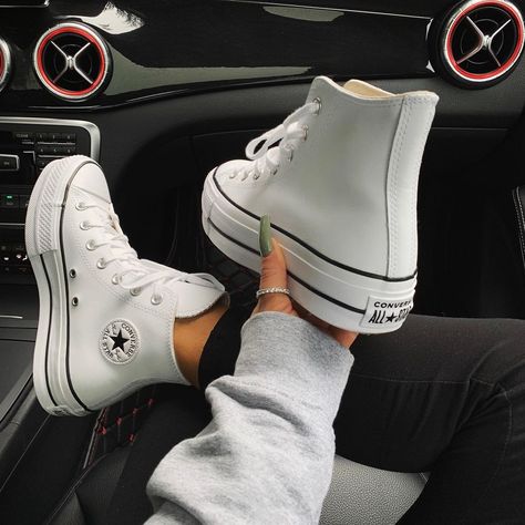 Converse Lift, Converse High Tops, Converse All Star, Chuck Taylor Sneakers, All White, Converse High Top Sneaker, Converse Chuck Taylor High Top Sneaker, Go Out, Out Of Style