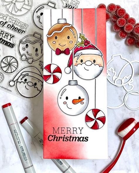 Greeting Cards Ideas Creative, Copic Christmas Cards, Spellbinders Santa Lane Cards, Stamptember 2023, Simon Says Stamp Holiday Ornaments, Mft Stamps Christmas, Stamptember 2022, Simon Says Stamp Stamptember 2022, Noel Christmas Cards