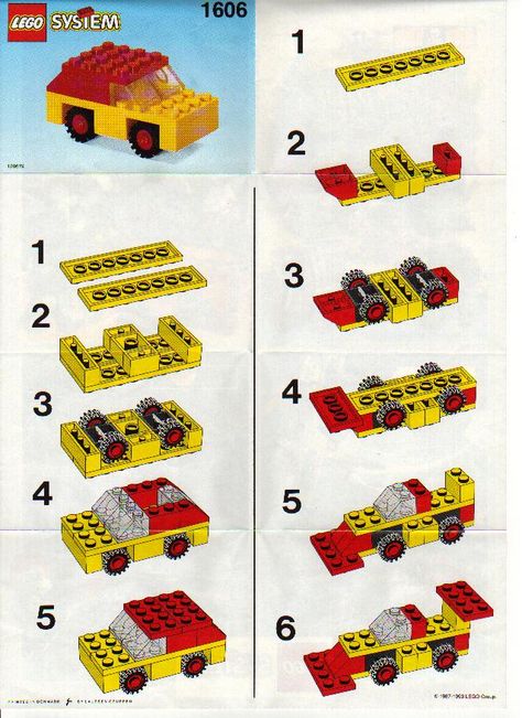 Lego Cars Instructions, Car Lego, Lego Hacks, Lego Basic, Lego Auto, Instructions Lego, Lego Challenge, Lego Building Instructions, Lego Club