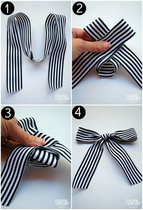 Diy Twist Tie Bows, How To Tie A Single Loop Bow, How To Tie A Bow On A Gift Bag, How To Tie A Bow Around A Bottle, Gift Wrapping Ribbon Ideas Bow Tutorial, How To Make A Bowtie With Ribbon, How To Tie A Bow Around A Wine Bottle, Tie The Perfect Bow, How To Tie A Simple Bow With Ribbon