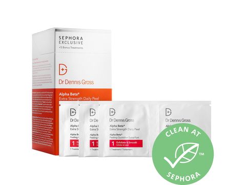 Check out this product at Sephora.com - Dr. Dennis Gross Skincare Alpha Beta® Extra Strength Daily Peel Pads - 30 Treatments + 5 Bonus Skincare Sephora, Peel Pads, Dennis Gross, Dr Dennis Gross, Reduce Pores, Mandelic Acid, Polysorbate 80, Benzoic Acid, Oily Skin Care