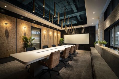 Design Ideas For A Modern Conference Room Kpmg Office Interior Design, Luxury Commercial Office Design, Head Office Interior Design, Office Nature, Conference Room Design, Meeting Room Design, Interior Kantor, Desain Pantry, Training Room