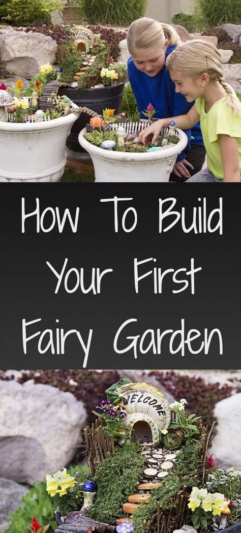 Kids Fairy Garden, Fairy Garden Containers, Fairy Garden Pots, Tattoo Plant, Fairy Garden Plants, Fairy House Diy, Fairy Garden Crafts, Fairy Garden Designs, Faeries Gardens