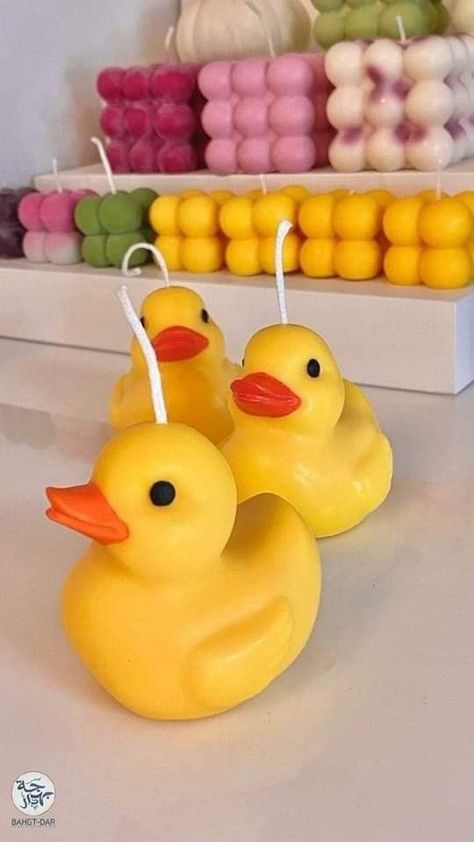 Weird Candles, Baby Baptism Gifts, Candle Designs, Dessert Candles, Creative Candles, Rubber Ducks, Fake Cake, Cute Candles, Aesthetic Candles