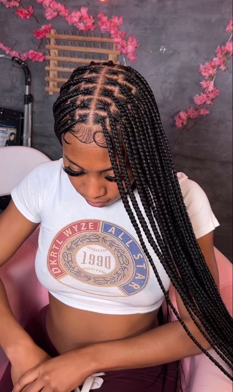 Box Braids Hairstyles For Black Women, Cute Braided Hairstyles, Braids Hairstyles Pictures, Quick Braided Hairstyles, Cute Box Braids Hairstyles, Girls Natural Hairstyles, Protective Hairstyles Braids, Pretty Braided Hairstyles, Girls Hairstyles Braids