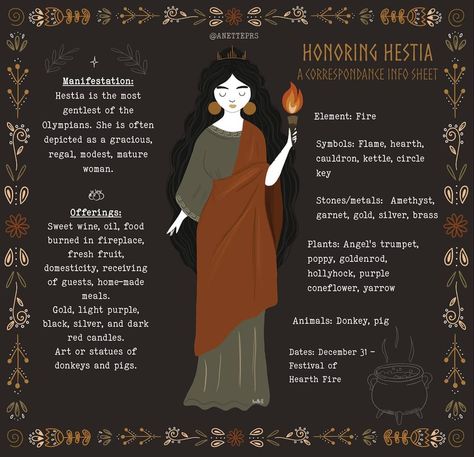 Anette Illustrations on Instagram: “Hestia Correspondence Sheet 🔥 Which goddess would you like to see next? Thank you to those who suggested Hestia last time! 🥰 --- Hestia.…” Hestia Goddess, Goddess Of The Hearth, Goddess Magick, Witch Spirituality, Olympic Torch, Mount Olympus, New Coming, The Olympic Games, Greek Gods And Goddesses