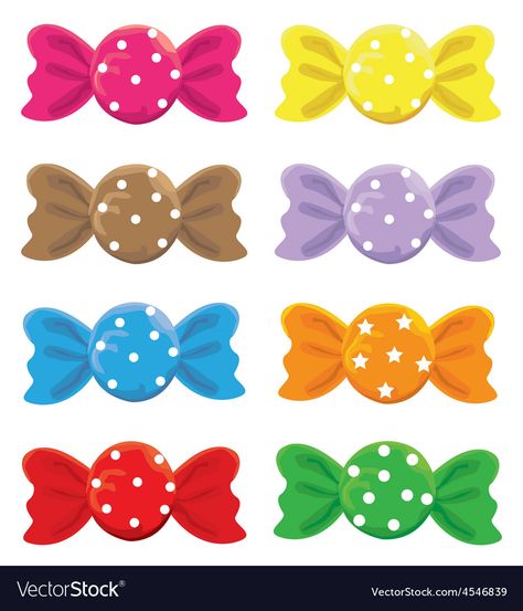 Set of Candy Royalty Free Vector Image - VectorStock Candy Pictures Image, Candy Printables, Candy Vector, Candy Illustration, Candy Images, Candy Clipart, Candy Pictures, School Art Activities, Preschool Activities Toddler