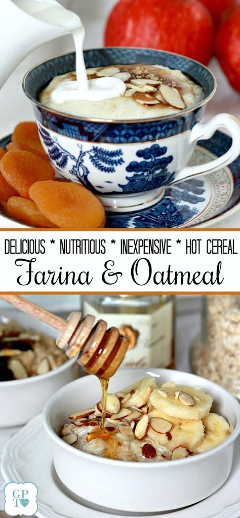 Farina Recipe, Hot Breakfast Cereal, Grateful Prayer, Breakfast Crepes, Breakfast Oatmeal Recipes, Oat Cereal, Yummy Deserts, Hot Cereal, Breakfast Meal