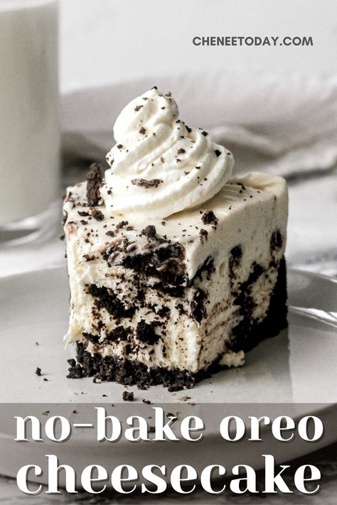 No Bake Oreo Cheesecake Recipe, Choc Cheesecake, Cheesecake Philadelphia, Baked Oreo Cheesecake Recipe, Best No Bake Cheesecake, Cream Cheese Whipped Cream, Oreo Cheesecake Recipe, Today Recipes, No Bake Cheesecake Filling