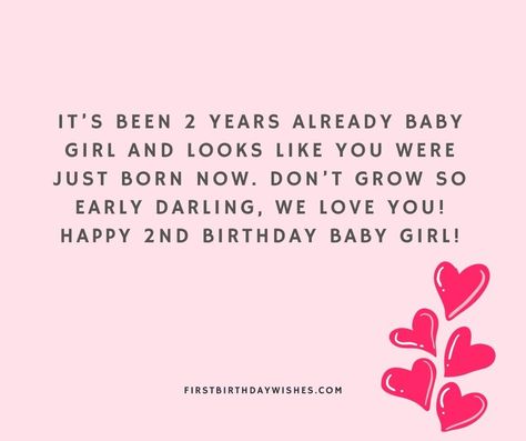 2nd Birthday Wishes For Daughter, Caption For Niece Birthday, 2nd Birthday Daughter Quotes, 2nd Birthday Caption, 2nd Birthday Wishes For Baby Girl, 3rd Birthday Quotes For Daughter, Happy 2nd Birthday Girl Quotes, Happy 3rd Birthday Girl Quotes, Second Birthday Quotes