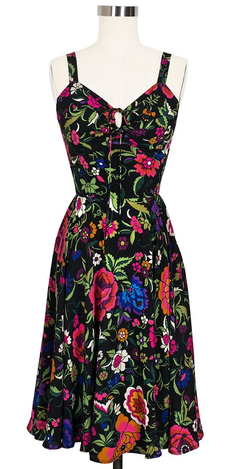 Trashy Diva L'Amour Dress | Vintage-Inspired Dress | Mod Flamenco Floral