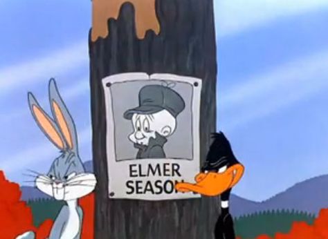 Rabbit Season! Duck Season! Nope Elmer Season! Rabbit Season Duck Season, Cartoons Animation, Rabbit Season, Warner Bros Cartoons, Duck Season, Elmer Fudd, Bunny Cartoon, Old School Cartoons, School Cartoon