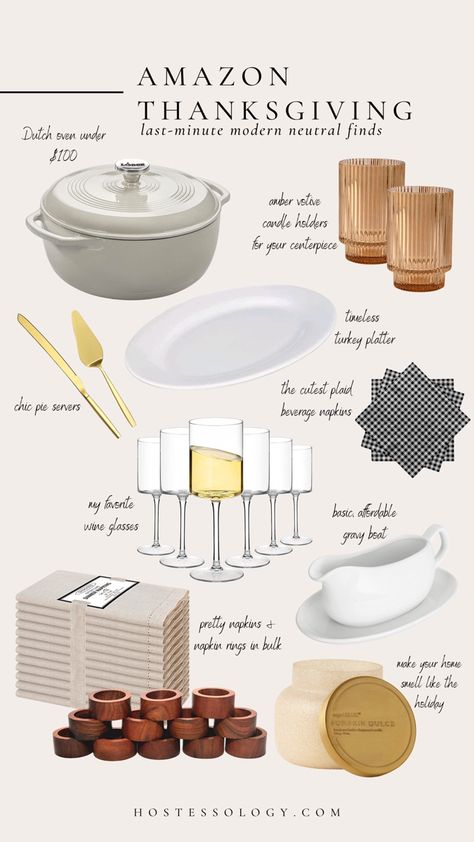 Modern neutral Thanksgiving hosting essentials from Amazon. #amazonhome #amazonfinds #hostingthanksgiving Follow my shop @hostessology on the @shop.LTK app to shop this post and get my exclusive app-only content! #liketkit #LTKhome #LTKSeasonal #LTKHoliday @shop.ltk https://liketk.it/3UXrL Thanksgiving Modern Table, Minimalist Thanksgiving Table Settings, Neutral Thanksgiving Table Setting, Hosting Thanksgiving Decorations, Thanksgiving Serveware, Hosting Necessities, Host Friendsgiving, Thanksgiving Hosting Ideas, Modern Thanksgiving Tablescapes