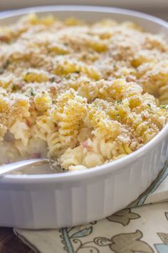 Chicken Cordon Bleu Pasta Bake - creamy pasta, melty swiss cheese, chicken, and ham all baked together and topped with homemade breadcrumbs. Swiss Cheese Chicken, Cordon Bleu Pasta, Homemade Breadcrumbs, Chicken Cordon Bleu Pasta, Cheese Chicken, Chicken Cordon, Chicken Cordon Bleu, Dinner Entrees, Low Fodmap Recipes