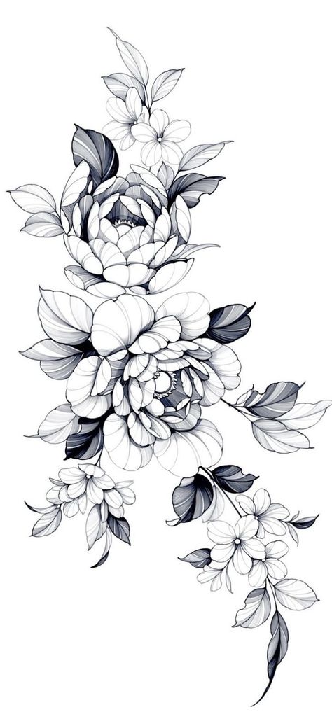 Peony Flower Mandala Tattoo Design, Thigh Floral Tattoos Women, Peony Mandala Tattoo, Mandala Arm Tattoos, Mandala Rose Tattoo, Peony Flower Tattoos, Mandala Rose, Floral Thigh Tattoos, Tattoo Board