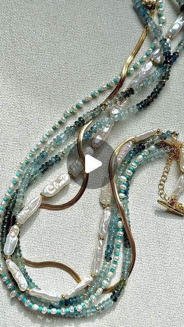 Small batch | Handcrafted jewelry on Instagram: "Behind the scenes: this is our Moss Aquamarine Charis Necklace. She is made upon order with faceted moss aquamarine and 14k gold filled accents, clasp, and extender. She is also adjustable in length from 16-18”

#aquamarinejewelry #goldjewelry #necklaceoftheday" Moss Aquamarine, Aquamarine Jewelry, Small Batch, Handcrafted Jewelry, Aquamarine, Gold Filled, Behind The Scenes, Gold Jewelry, This Is Us