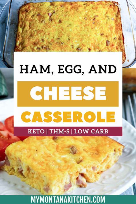 Are you looking for a savory breakfast dish that everyone will love? Look no further! This delicious egg bake recipe is perfect for a lazy weekend brunch or an easy meal prep option for the week ahead. With its gooey melted cheese, savory chunks of ham, and fluffy scrambled eggs all baked into one delicious dish, you won't be able to resist taking seconds! Cheesy Baked Eggs For One, Ham And Veggie Egg Bake, Ham Egg And Cheese Casserole Overnight, Baked Eggs With Ham, Scrambled Eggs And Ham, Overnight Ham And Cheese Egg Bake, Ham Cheese Casserole Breakfast, Egg Bake For Large Group, Egg And Cheese Bakes