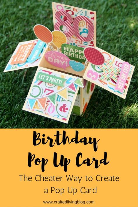 Pop Up Birthday Cake Card, Pop Up Boxes, Man Birthday Card, Cards Diy Easy, Birthday Party Box, Pop Up Flower Cards, Box Cards Tutorial, Happy Birthday Cards Handmade, Mini Scrapbooks