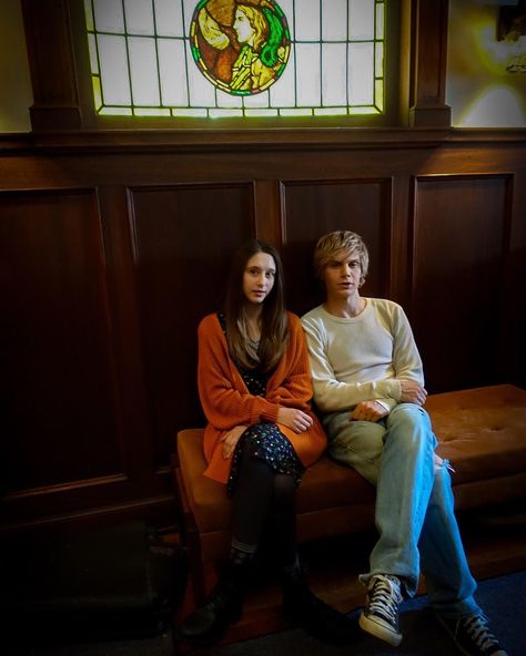 "American Horror Story" creator Ryan Murphy teased the reunion of "Murder House" characters Tate (Evan Peters) and Violet (Taissa Farmiga). Tate And Violet, Taissa Farmiga, Evan Peters, Horror Story, American Horror, American Horror Story, Violet, Instagram