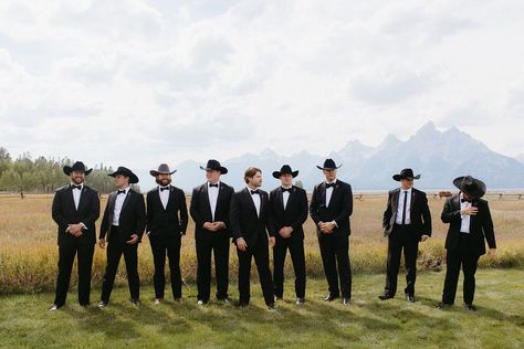 Ranch Formal Wedding Attire, Western Groomsmen, Mountain Formal, Country Wedding Groomsmen, Grooms Outfits, Cowboy Groom, Black Wedding Guest Dresses, Burgundy And Blush Wedding, Formal Wedding Attire