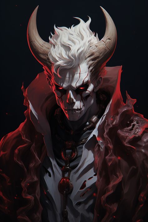 Demonic Character Design, Vampire Lord Art, Sci Fi Demon, Demon Man Art, Dark Demon Art, Demon King Art, Demon Art Male, Demon Dnd, Midjourneyart Girl