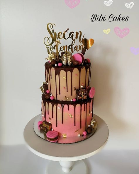 21st Bday Cake, 13 Birthday Cake, Chocolate Cake Designs, Special Birthday Cakes, Happy Birthday Cake Images, Pink Birthday Cakes, 18th Birthday Cake, Cake Stuff, 21st Birthday Cake