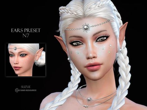 The Sims Resource - Ear Preset N7 Vampire Ears Sims 4 Cc, Elf Hair Sims 4 Cc, Sims4 Elf Cc, Sims 4 Cc Elf Clothes, Sims 4 Elf Ears, Sims 4 Elf Cc, Aesthetic Sims, Cc Skin, Elf Hair