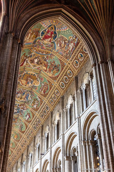 The ceiling of of Ely Cathedral in England is stunning. This city near Cambridge is worth a day trip from London.   #ely #cathedral #england Ely Cathedral England, Cathedral Window Patchwork, Cathedral Mirror, Last Minute Vacation Deals, Beautiful Places In England, Philippines Vacation, Ely Cathedral, Places In England, Waterfall Trail