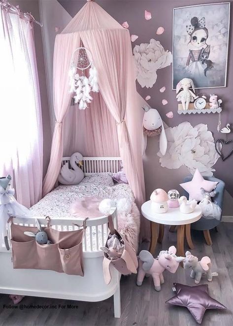 Interior Designs & Home Decorating Ideas in 2019 Love Bedroom, طفلة حديثة الولادة, Idea Bedroom, Toddler Bedroom, Toddler Girl Room, Girl Nursery Room, Bedroom Idea, Girl Bedroom Designs