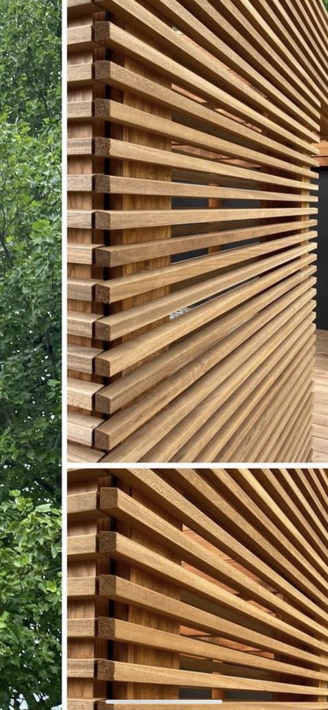 Patio Slat Wall Ideas, Horizontal Wood Slat Wall Exterior, Wood Screen Wall, Privacy Wall On Deck Wood Slats, Vertical Timber Screen, Vertical Timber Screens Outdoor, Timber Slats Facade, Privacy Wall On Deck, Beach House Deck