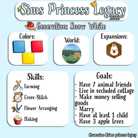 (5) Whistle While You Work 🍎 on Tumblr Sims Princess, Sims Legacy Challenge, Legacy Challenge, Sims Challenge, 4 Princess, Sims 4 Challenges, Movie Plot, Friend Challenges, Apple New