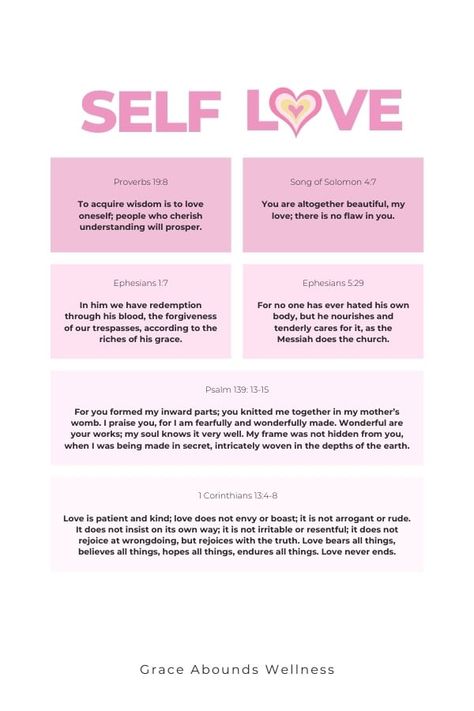 4 reasons why the Biblical view of self-love is important. God gives you SO much guidance on how and why to practice self love and self compassion… 👉 Go take a look at the top 4 Bible verses for self love   2 bonus Bible verses for encouragement. What God Says About Loving Yourself, Bible Verses About Self Care, Bible Self Love Quotes, Bible Verse Self Love, Verses For Self Love, Bible Verses About Self Love, Bible Verses For Encouragement, Important Bible Verses, Verses For Encouragement