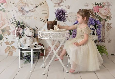 Tea Party Theme Photoshoot, Tea Party Photoshoot Kids, Tea Party Photography, Toddler Tea Party, Quince Photography, 2nd Birthday Pictures, Mom Influencer, Easter Minis, Easter Tea Party