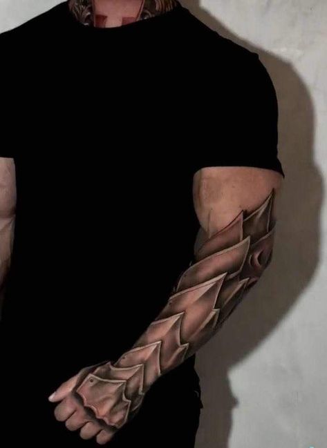 Armour Arm Tattoo, Armor Arm Tattoo, Dragon Armor Tattoo, Hand Armor Tattoo, Medieval Forearm Tattoo, Armor Tattoo Sleeve, Tattoo Armor, Gauntlet Tattoo, Armor Sleeve Tattoo