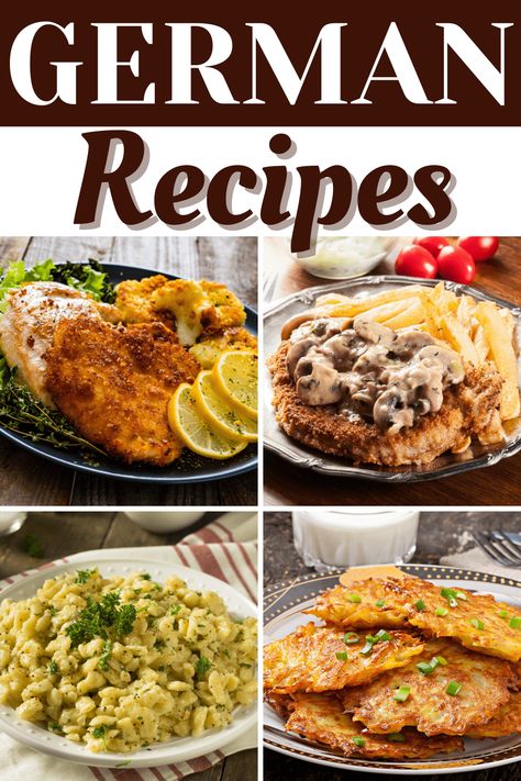 These authentic German recipes are so unique and flavorful! From meat dishes to desserts and cheese, take a culinary tour of Germany with these easy dishes. German Cuisine Recipes, German Recipes Dinner, German Main Dishes, Authentic German Recipes, Easy German Recipes, German Christmas Food, Traditional German Food, German Food Authentic, Germany Food