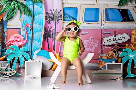 Beach-in' & chill-axin' is within reach with our Malibu Beach backdrop! Our one-of-a-kind girls beach van background is perfect for creating vacation vibes. #hsdbackdrops #photographybackdrops #photographyprops #birthday #cutechild #cakesmash #sitters #summer #summerminis #summerphotography #summerportraits #summerportraitsession #summerminisession #summerminisessions #childrensphotography #childrensphotographer #childrensportraitsession #childrensportraits #childportraitphotography #heart Surf Cake, Birthday Photo Background, Beach Van, Beach Themed Cakes, Beach Backdrop, Malibu Beach, Girls Beach, Malibu Beaches, Studio Backdrops