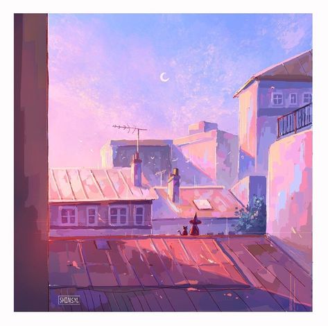 Gouache Art, Vertical Poster, Wow Art, Landscape Illustration, Environment Concept Art, Environmental Art, Slice Of Life, 그림 그리기, Pretty Art