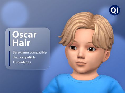 The Sims 4 Bebes, Toddler Hairstyles Boy, Oscar Hairstyles, The Sims 4 Cabelos, Sims 4 Piercings, Baby Boy Hairstyles, Middle Part Hairstyles, Pelo Sims, Sims 4 Body Mods