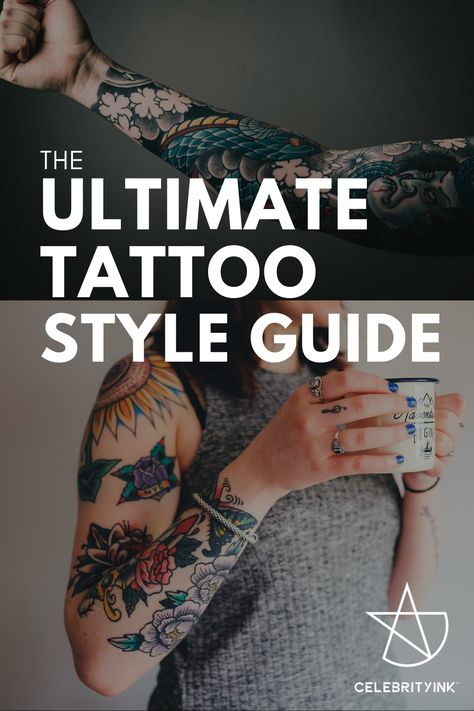 There are A LOT of tattoo styles to choose from.

When it comes to picking the right ink for you, learn the styles and see what’s out there.

This is a comprehensive list of tattoo styles that we’ve come across.

And it keeps growing!

Once you’re done reading this, you’ll know the difference between traditional tattoos and neo-traditional tattoos, or the difference between blackwork and black and grey tattoos. Different Tattoo Styles On One Person, Names Of Tattoo Styles, Mix Of Tattoo Styles, Neo Traditional Rib Tattoo, List Of Tattoo Styles, Different Type Of Tattoo Styles, Kinds Of Tattoos Style, Styles Of Tattooing, Different Tattoo Shading Styles