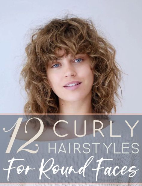 Managing your curly hair can be a challenging task in and of itself, what with its individual curl pattern, porosity, width and so on. Add to that formula your face shape and you have a charming set of factors to cater your haircut to. Round faces present themselves as full on all edges. Cheeks and jaw lines tend to look “puffy” with the wrong hair style. The good news is that even curly girls can achieve a look that is perfect with a round face. Curly Haircuts For Round Face, Short Curly Hair For Round Face Shape, Curly Shag Round Face, Haircut For Round Face Curly Hair, Round Face Short Curly Hair, Curly Haircut For Round Face, Curly Hair For Round Faces, Curly Haircut Round Face, Haircuts For Round Faces Curly Hair