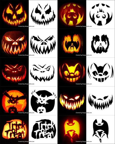 Simple Jack O Lantern Ideas, Toddler Pumpkin Carving Ideas, Scary Pumpkin Carving Templates, Pumpkin Carving Ideas Printables, Scary Pumpkin Carving Ideas Templates, Halloween Pumpkin Ideas Carving, Jack O Lantern Templates, Pumpkin Carving Ideas Unique, Free Printable Pumpkin Carving Stencils