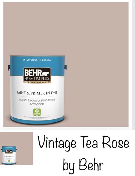 Vintage Charm Behr Paint, Behr Vintage Charm, Vintage Tea Rose Paint Behr Bedroom, Behr Vintage Tea Rose, Vintage Tea Rose Paint Behr, Red Paint Colors, Behr Colors, Behr Paint Colors, Behr Paint