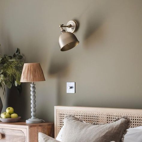 A Boutique Lifestyle on Instagram: "We are dreaming of weekend lie-ins and buttery crumpets ~ A soft light brings a gentle glow to this space, lending itself to muted tones and natural textures. With walls in Lick's dusty olive green, offering a balanced calm. Perfectly paired with beautiful authentic textiles and warm tones that inspire relaxation ✨ Pass us the crumpets - Happy bank holiday weekend. We hope it's a dreamy one 🥞 . . . 📸 Cedar #aboutiquelifestyle#inspire_me_home_decor #earthyd Light Olive Green Walls, Green Walls Living Room, Olive Green Walls, Wall Colours, Perfect Room, Bedroom Wall Colors, Ideas Casa, Bank Holiday Weekend, Muted Tones