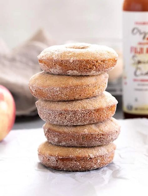 Gluten Free Apple Cider Donuts Gluten Free On A Shoestring, Cider Donuts Recipe, Apple Cider Donuts Recipe, Flax Eggs, Gluten Free Apple, Chocolate Wafer, Gluten Free Donuts, Donuts Recipe, Wafer Cookies