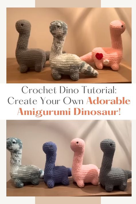 In this comprehensive video tutorial, will take you through each step of creating an adorable dinosaur using crochet techniques.With its intricate details and charming designs, amigurumi allows us to transform simple yarn and a crochet hook into captivating creatures. And today, we're going to learn how to crochet our very own dino friend! Don't worry if you're new to crochet or haven't tried amigurumi before – this tutorial is designed to cater to all skill levels.Will start with the basics... Dino Amigurumi Free Pattern, Dino Crochet Pattern Free, Crochet Dinosaur Pattern Free, Amigurumi Dinosaur, Dinosaur Crochet, Crochet Dinosaur Patterns, Animal Ideas, Plush Crochet, Crochet Market