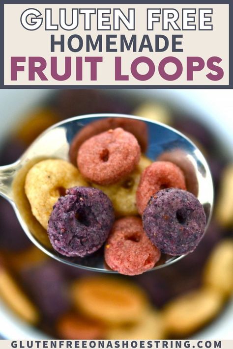 Cereal Recipes Homemade, Fruit Loops Cereal, Homemade Cereal, Paleo Snack, Gluten Free Cereal, Homemade Pantry, Healthy Cereal, Gluten Free Breakfast, After School Snack