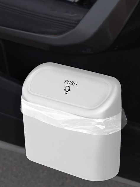 1pc Car Trash Can Pink Car Decorations, White Car Accessories, Car Gift Aesthetic, Car Trash Can Ideas, White Car Interior, Car Accessories For Girls Interior, Car Trash Can, New Car Accessories, Girly Car Accessories