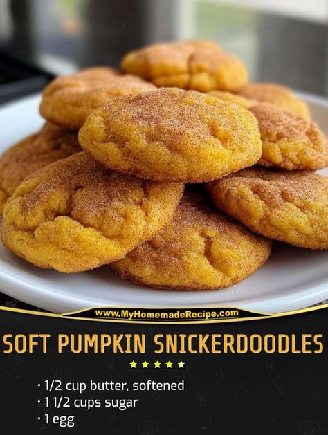 Pumpkin Snickerdoodles, Snickerdoodle Recipe, Pumpkin Pie Filling, Spice Cookies, Unsweetened Applesauce, Pumpkin Cookies, Easy Pumpkin, Snickerdoodles, Canned Pumpkin